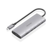 AISENS - ASUC-7P031-GR - USB-C Dock 7 EN 1, USB-C A 1xHDMI, 1xUSB-A 10G, 2xUSB-C 10G, 1xSD, 1xMICRO SD, 1xUSB-C PD 100W, Gris, 20CM