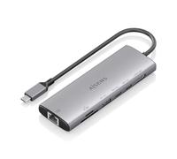 AISENS - ASUC-7P032-GR - USB-C Dock 7 EN 1, USB-C A 1xHDMI, 1xRJ45, 1xUSB-A 10G, 2xUSB-C 10G, 1xSD, 1xMICRO SD, Gris, 20CM