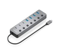 AISENS - ASUC-8P044-GR - HUB USB3.2 Gen2 10G USB-C, USB-C/M-4xUSB-A/H+3xUSB-C/H+1xUSB-C/H PD3.0 100W, Gris, 30CM