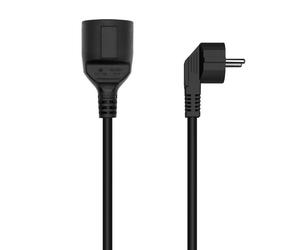 Aisens cable alargador de alimentacion schuko, cee7/m-cee7/h, negro, 1