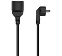 AISENS Cable Alargador de Alimentacion Schuko, CEE7/M-CEE7/H, Negro, 3.0M