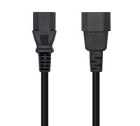 Aisens Cable prolongador alimentación Tripolar C13-C14 10 m 100% cobre puro AWG18 Negro