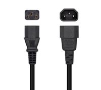 Aisens cable alimentación cpu, c13/h-c14/m, negro, 3.0m