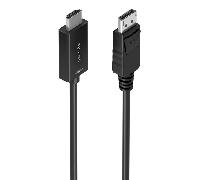 AISENS Cable conversor DisplayPort a HDMI 4K 60Hz DP M HDMI M Negro 2 0m