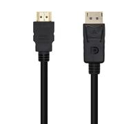 AISENS A125-0461 Cable conversor DISPLAYPORT a HDMI, DP/M-HDMI/M, negro, 5.0m