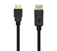 AISENS A125-0461 Cable conversor DISPLAYPORT a HDMI, DP/M-HDMI/M, negro, 5.0m