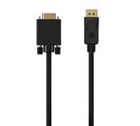 AISENS - A125-0552 - Cable conversor DISPLAYPORT a VGA, DP/M-VGA/M, negro, 1.0m