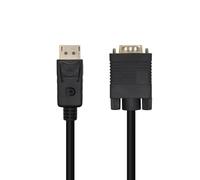 AISENS - A125-0365 cable conversor displayport a VGA, dp macho a VGA macho, negro, 2.0m