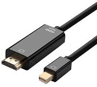 AISENS - A125-0361 Cable conversor Mini DP a HDMI, Mini DP Macho a HDMI Macho, Negro, 2.0m
