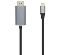 Aisens cable conversor usb-c a displayport 4k@60hz, usb-c/m-dp/m, negr