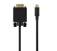 AISENS Cable Conversor USB C a VGA USB C M HDB15 M Negro 1 8M A109-0693