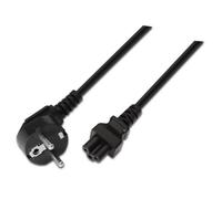 Aisens Cable de Alimentación Trébol CEE7 a C5 Macho/Hembra 1.5m Negro