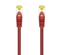 AISENS A146-0469 Cable de red latiguillo RJ45 LSZH Cat.7 600 MHz S/FTP PIMF AWG26, rojo, 0.5m