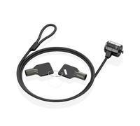 AISENS Cable de seguridad con cerradura de llave para ordenador, monitor, portátil 1.5m