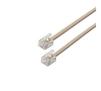 Aisens Cable De Teléfono 6P4C M-M Beige 2M