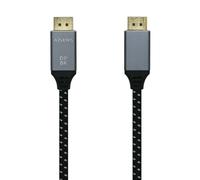 AISENS A149-0434 Cable DISPLAYPORT V1.4 8K@60Hz, DP/M-DP/M, gris/negro, 0.5m