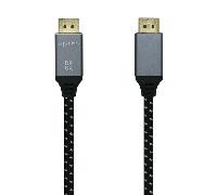 AISENS A149-0437 Cable DISPLAYPORT V1.4 8K@60Hz, DP/M-DP/M, gris/negro, 2.0m