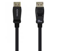 Aisens Cable DisplayPort A149-0430 - v1.4 8K@60Hz DP macho a macho 50 cm certificado negro