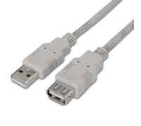 Aisens Cable Extensión USB 2.0 Tipo A Macho/Hembra 1m Beige