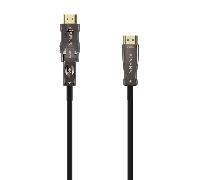 aisens cable hdmi v2.1 aoc desmontable ultra alta velocidad hec 8k@60hz 4k@120hz 4:4:4 48gbps am-dam negro 15m