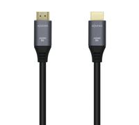 AISENS Cable HDMI V2.1 Ultra Alta Velocidad / HEC 8k@60Hz 48Gbps, A/M-A/M, Gris/Negro, 3.0m
