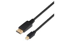 Aisens Cable Mini DisplayPort (Macho) a DisplayPort (Macho) v1.2 4K@60Hz 3 m Negro