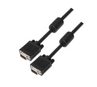 AISENS A113-0076 - Cable SVGA con ferrita (HDB15/Macho-HDB15/Macho, 20 m, para Monitor, televisor y proyector) Color Negro