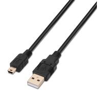 AISENS A101-0023 - Cable USB 2.0 DE 0.5 m para Móviles y Cámaras Digitales, Color Negro