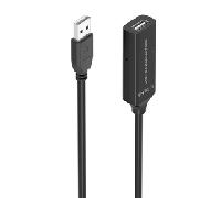 AISENS Cable USB 2 0 Prolongador con Amplificador Tipo A M A H Negro 15m A101-0916