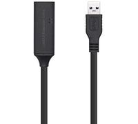 Aisens cable usb 3.0 prolongador con amplificador, tipo a/m-a/h, negro