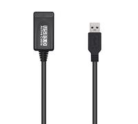 Aisens Cable alargador USB 3.0 A105-0525 con amplificador 5 m 625 Mbps negro