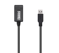 AISENS Cable USB 3.0 Prolongador Con Amplificador. Tipo A/M-A/H. Negro 5.0m