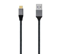 AISENS Cable USB 3.1 Gen2 Aluminio 10Gbps 3A. Tipo USB-C/M-A/M. Gris. 1.0M