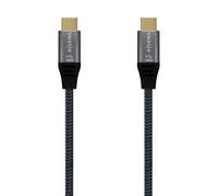 Aisens cable usb 3.2 gen2x2 aluminio 20gbps 5a 100w e-mark, tipo usb-c