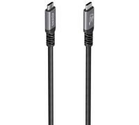 AISENS Cable USB4 Gen3x2 Aluminio 40Gbps 8K@60Hz 5A 48V 240W E-Mark, Tipo USB-C/M-USB-C/M, Negro, 1.0m