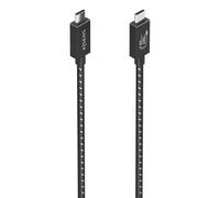 AISENS Cable USB4 Gen3x2 Aluminio 40Gbps 8K@60Hz 5A 48V 240W E-Mark, Tipo USB-C/M-USB-C/M, Negro, 1.0m