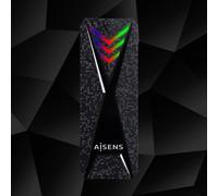 AISENS - Caja Externa M.2 (NGFF) RGB Gaming ASM2-RGB013B NVMe a USB3.2 Gen2, Negra