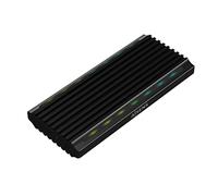 AISENS Caja Externa M.2 RGB Gaming ASM2-RGB012B SATA/NVMe A USB3.1 Gen2. Negra