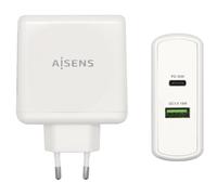 AISENS Cargador 48 W, 1x USB-C PD3.0 30 W, 1x USB-A QC3.0 18 W, Blanco