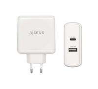 AISENS CARGADOR 57W 1xUSB-C PD3.0 45W 1xUSB-A 5V 2.4A 12W BLANCO