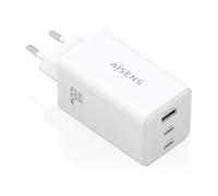 AISENS Cargador GAN 100 W, 2 x USB-C PD3.0 QC4.0 QC5.0, 1 x USB-A QC3.0, Blanco