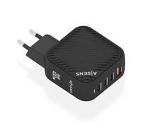 Cargador gan de pared aisens asch-100w4p029-bk/ 3xusb tipo-c/ 1x usb/ 100w