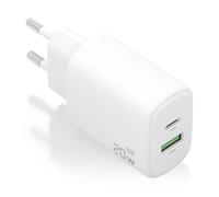 Aisens A110-0909 Cargador GaN 20W 1xUSB-C PD3.0 1xUSB-A QC3.0 Blanco