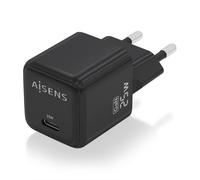Cargador USB-C PD3.0 QC4.0 GaN de 25 W (negro) - AISENS