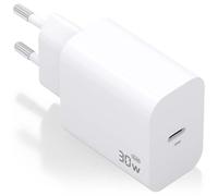 AISENS Cargador GAN 30 W, 1 x USB-C PD3.0, Blanco