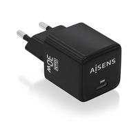 Cargador gan de pared aisens asch-30w1p036-bk/ 1xusb tipo-c/ 30w