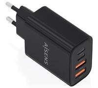 Aisens Cargador GaN 32 W – 2 x USB-C PD3.0, 2 x USB-A – Negro
