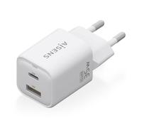 CARGADOR AISENS GAN 35W 1XUSB-C PD3.0 QC4.0 1XUSB-A QC3.0 BLANCO
