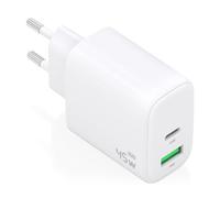 Aisens Cargador de pared GaN A110-0971 45W 1x USB-C PD3.0/QC4.0 1x USB-A QC3.0 Blanco