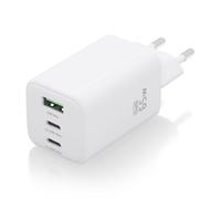 AISENS - Cargador Gan 65W, 2xUSB-C PD3.0 QC4.0, 1xUSB-A QC3.0, Blanco - ASCH-65W3P041-W